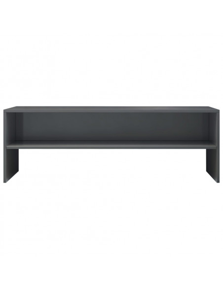 Mobile Porta TV Grigio Lucido 120x40x40 cm in Legno Multistrato