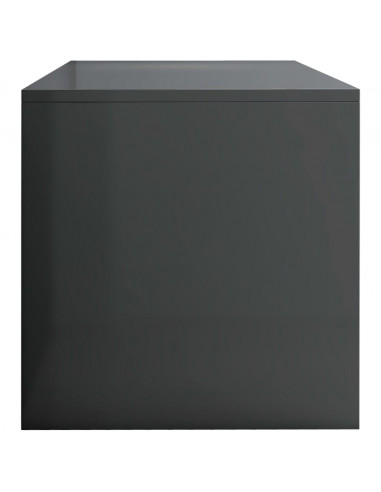 Mobile Porta TV Grigio Lucido 120x40x40 cm in Legno Multistrato