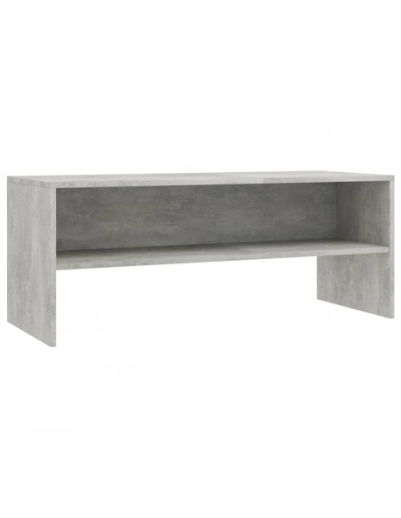Mobile Porta TV Grigio Cemento 100x40x40cm in Legno Multistrato
