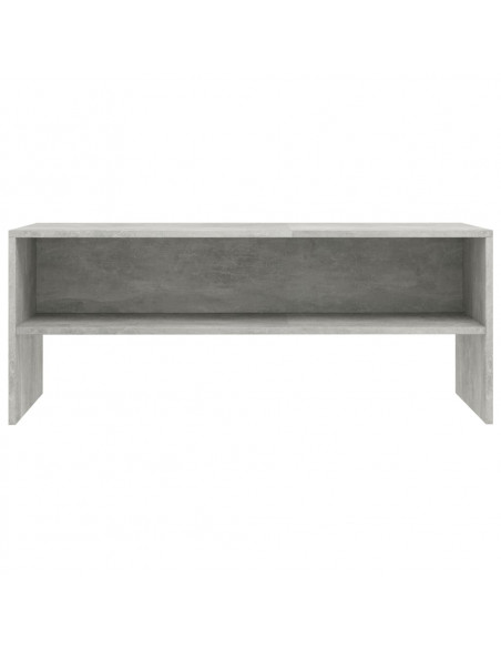 Mobile Porta TV Grigio Cemento 100x40x40cm in Legno Multistrato
