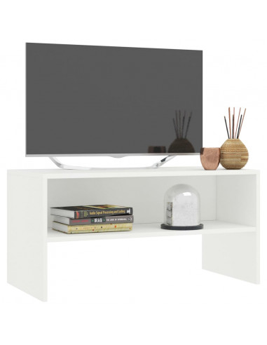 Mobile Porta TV Bianco 80x40x40 cm in Legno Multistrato