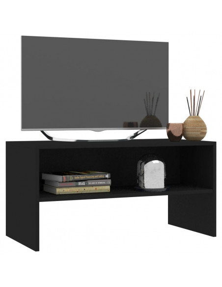 Mobile Porta TV Nero 80x40x40 cm in Legno Multistrato