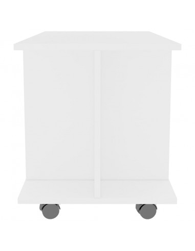 Mobile TV con Ruote Bianco 80x40x45 cm in Legno Multistrato