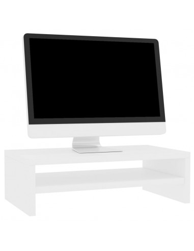 Supporto per Monitor Bianco 42x24x13 cm Legno Multistrato