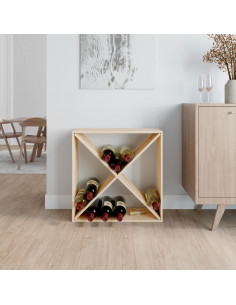 Portabottiglie 62x25x62 cm in Legno Massello di Pino 2
