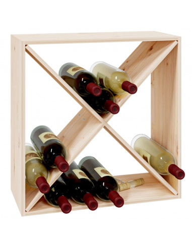 Portabottiglie 62x25x62 cm in Legno Massello di Pino