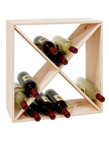Portabottiglie 62x25x62 cm in Legno Massello di Pino