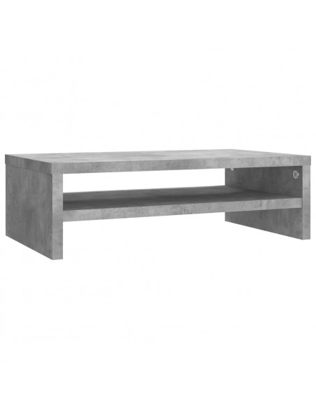 Supporto Monitor Grigio Cemento 42x24x13 cm Legno Multistrato