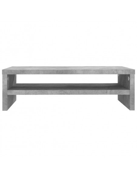 Supporto Monitor Grigio Cemento 42x24x13 cm Legno Multistrato