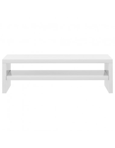 Supporto Monitor Bianco Lucido 42x24x13 cm in Legno Multistrato