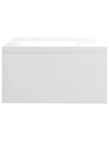 Supporto Monitor Bianco Lucido 42x24x13 cm in Legno Multistrato