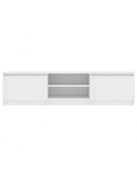 Mobile Porta TV Bianco 140x40x35,5 cm in Legno Multistrato