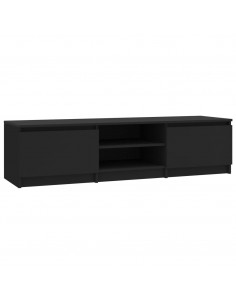 Mobile Porta TV Nero 140x40x35,5 cm in Legno Multistrato 2