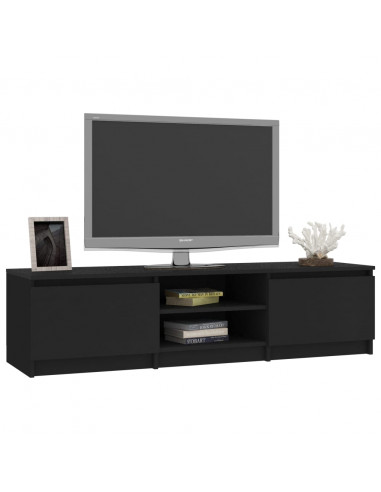 Mobile Porta TV Nero 140x40x35,5 cm in Legno Multistrato