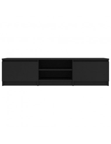 Mobile Porta TV Nero 140x40x35,5 cm in Legno Multistrato