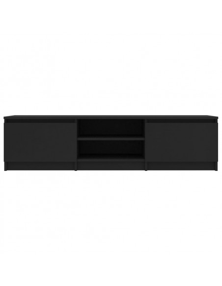 Mobile Porta TV Nero 140x40x35,5 cm in Legno Multistrato