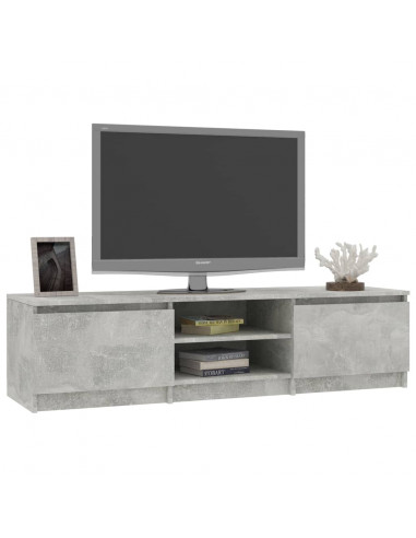 Mobile Porta TV Grigio Cemento 140x40x35,5 cm Legno Multistrato
