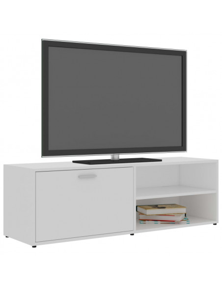 Mobile Porta TV Bianco 120x34x37 cm in Legno Multistrato