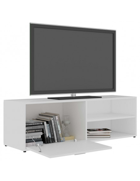 Mobile Porta TV Bianco 120x34x37 cm in Legno Multistrato