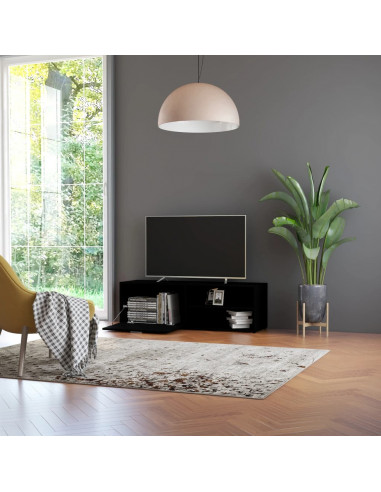 Mobile Porta TV Nero 120x34x37 cm in Legno Multistrato