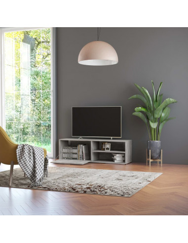 Mobile Porta TV Grigio Cemento 120x34x37cm in Legno Multistrato