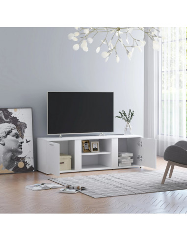 Mobile Porta TV Bianco 120x34x37 cm in Legno Multistrato