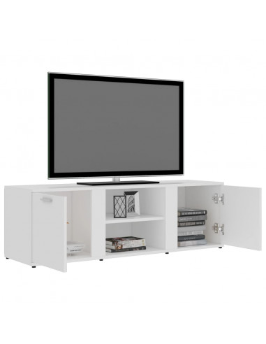 Mobile Porta TV Bianco 120x34x37 cm in Legno Multistrato