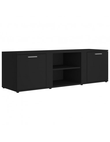 Mobile Porta TV Nero 120x34x37 cm in Legno Multistrato