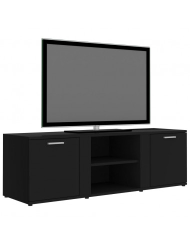 Mobile Porta TV Nero 120x34x37 cm in Legno Multistrato