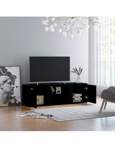 Mobile Porta TV Nero 120x34x37 cm in Legno Multistrato