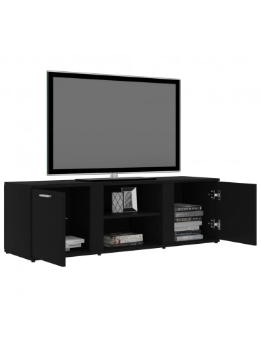 Mobile Porta TV Nero 120x34x37 cm in Legno Multistrato