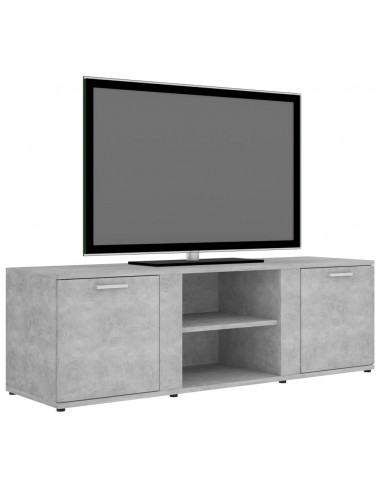 Mobile Porta TV Grigio Cemento 120x34x37cm in Legno Multistrato