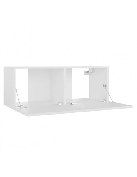 Mobile Porta TV Bianco 80x30x30 cm in Legno Multistrato