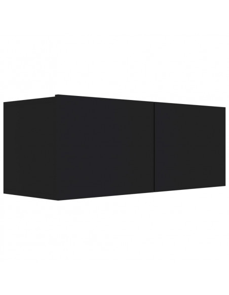 Mobile Porta TV Nero 80x30x30 cm in Legno Multistrato