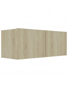 Mobile Porta TV Rovere Sonoma 80x30x30 cm in Legno Multistrato 2