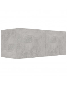 Mobile Porta TV Grigio Cemento 80x30x30 cm in Legno Multistrato 2