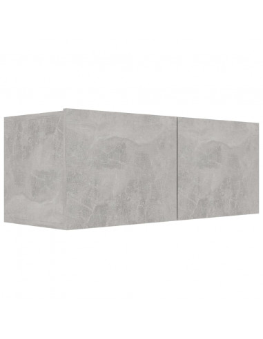 Mobile Porta TV Grigio Cemento 80x30x30 cm in Legno Multistrato