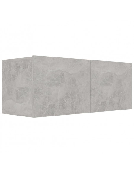 Mobile Porta TV Grigio Cemento 80x30x30 cm in Legno Multistrato
