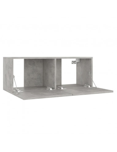 Mobile Porta TV Grigio Cemento 80x30x30 cm in Legno Multistrato