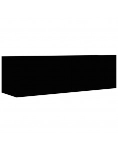 Mobile Porta TV Nero 100x30x30 cm in Legno Multistrato 2
