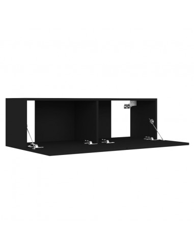 Mobile Porta TV Nero 100x30x30 cm in Legno Multistrato