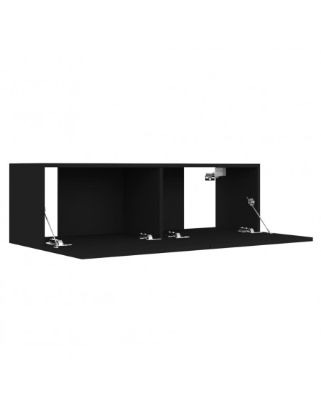 Mobile Porta TV Nero 100x30x30 cm in Legno Multistrato