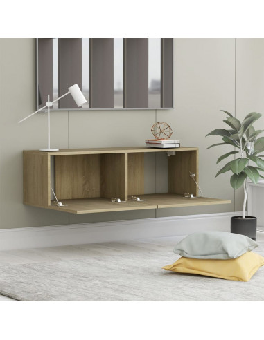 Mobile Porta TV Rovere Sonoma 100x30x30 cm in Legno Multistrato