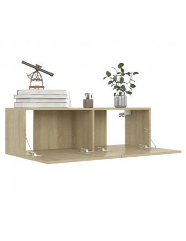 Mobile Porta TV Rovere Sonoma 100x30x30 cm in Legno Multistrato