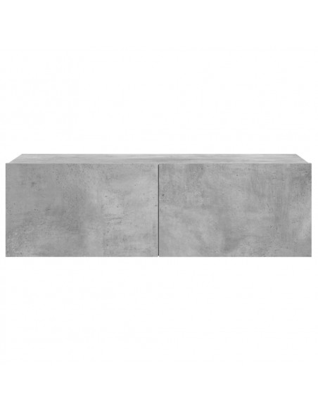 Mobile Porta TV Grigio Cemento 100x30x30cm in Legno Multistrato