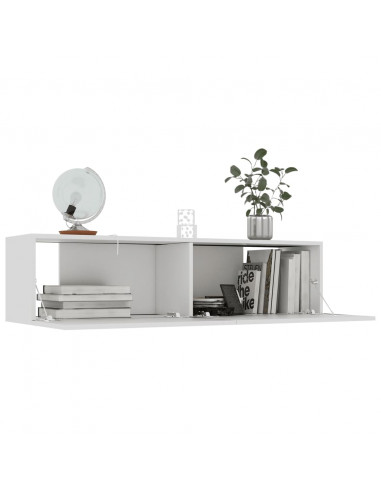 Mobile Porta TV Bianco 120x30x30 cm in Legno Multistrato