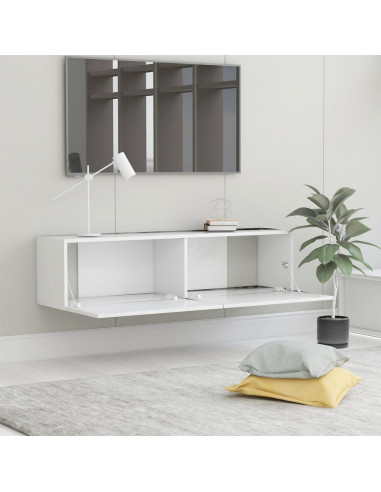 Mobile Porta TV Bianco 120x30x30 cm in Legno Multistrato