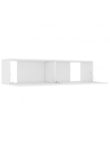 Mobile Porta TV Bianco 120x30x30 cm in Legno Multistrato