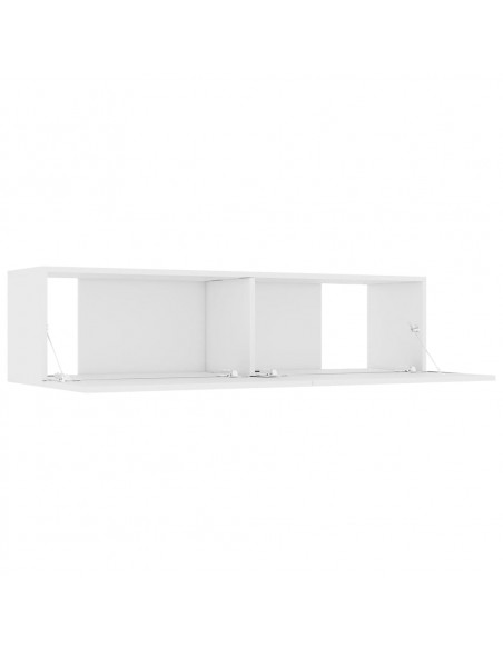 Mobile Porta TV Bianco 120x30x30 cm in Legno Multistrato