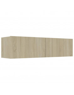 Mobile Porta TV Rovere Sonoma 120x30x30 cm in Legno Multistrato 2